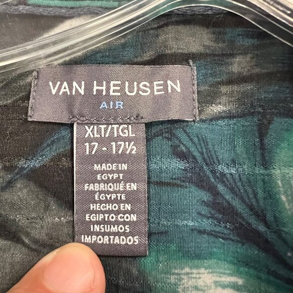 Van Heusen Men's Tropical Button Up Shirt Short Sleeve Size XLT - Picture 8 of 9